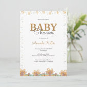 Elegante gouden en groene Baby shower uitnodiging (Staand voorkant)