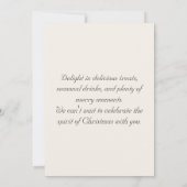 Elegante Gouden en Groene Uitnodiging van het Kers (Achterkant)