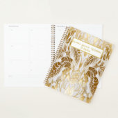 Elegante gouden en ivoren trouwplanner planner (Display)