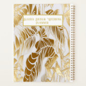 Elegante gouden en ivoren trouwplanner planner (Achterkant)