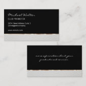 Elegante Gouden en Leren Afwerking Visitekaartje (Voorkant / Achterkant)