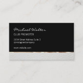 Elegante Gouden en Leren Afwerking Visitekaartje (Voorkant)