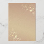 Elegante gouden en marineblauwe trouwuitnodiging m folie uitnodiging (Achterkant)