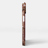 Elegante gouden en parel versierde brief iPhone hoesje (Rechterkant)