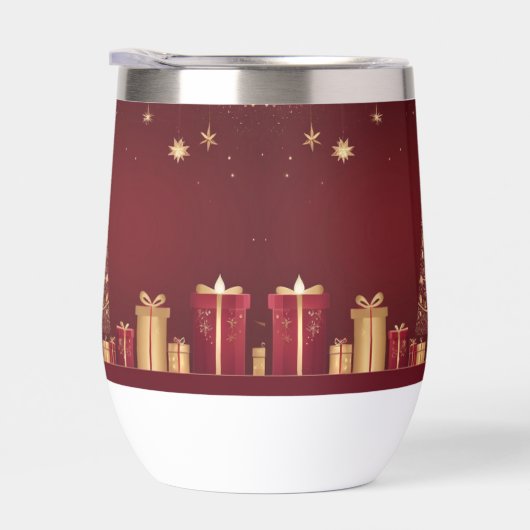 Elegante gouden en rode kerst (Rechts)