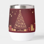 Elegante gouden en rode kerst (Achterkant)