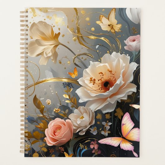 Elegante gouden en roze planner (Voorkant)