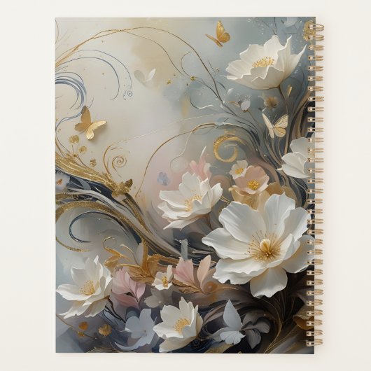Elegante gouden en roze planner (Achterkant)