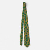 Elegante gouden en smaragdgroene das (Achterkant)