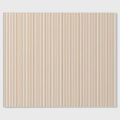 Elegante gouden en witte dunne strepen cadeaupapier (Vlak)