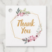 Elegante gouden en witte kersenbloesem Favoriet Ta Bedankjes Labels (Voorkant)