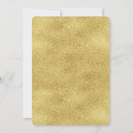 Elegante gouden en witte rand 50ste verfeestdag kaart (Achterkant)