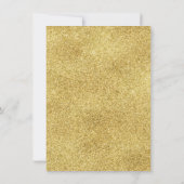 Elegante gouden en witte rand PROEFHuwelijksdiner Kaart (Achterkant)