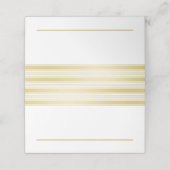 Elegante gouden en witte trouw plaatskaartje (Buitenkant ongevouwen)
