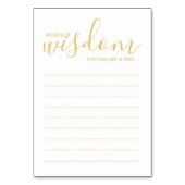 Elegante gouden en witte trouwwoorden van Kaarten (Voorkant)