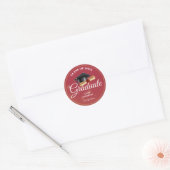 Elegante gouden en zwarte Afstudeerders Stickers (Envelop)