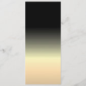 Elegante Gouden en Zwarte Bruiloft Menu (Achterkant)