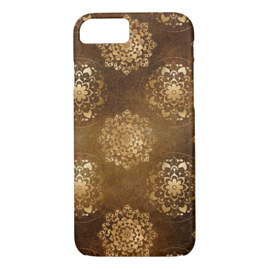 Elegante gouden en zwarte Folie Indiase Mandala Case-Mate iPhone Case (Achterkant)