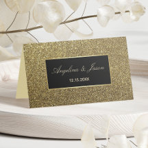 Elegante Gouden en Zwarte Huwelijk