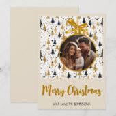 Elegante gouden en zwarte Kaart gepersonaliseerd (Voorkant / Achterkant)