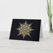 Elegante gouden en zwarte Mandala Blank Note Kaart (Voorkant)