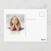 Elegante gouden engel kerst familie foto briefkaart (Achterkant)