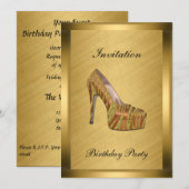 Elegante gouden evenement uitnodiging (Voorkant / Achterkant)