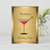 Elegante gouden evenementen uitnodiging (Staand voorkant)