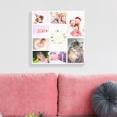 Elegante gouden familiefotocollage Moederdag Canvas Afdruk (Insitu (Woonkamer))