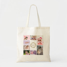 Elegante gouden familiefotocollage Moederdag Tote Bag