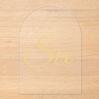 Elegante gouden faux Folie Arch Acryl Tafelnummer