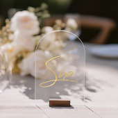 Elegante gouden faux Folie Arch Acryl Tafelnummer
