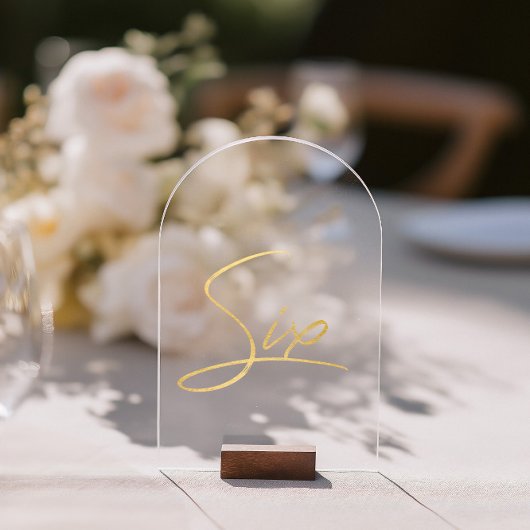 Elegante gouden faux Folie Arch Acryl Tafelnummer