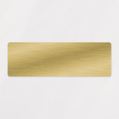 Elegante gouden Faux geborsteld metalen labels (Design 2)