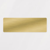 Elegante gouden Faux geborsteld metalen labels (Design 1)