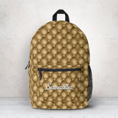 Elegante gouden faux glitter druppels monogram bedrukte rugzak