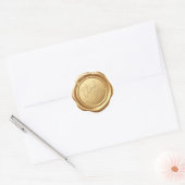 Elegante gouden faux wax zegel "Bedankt voor uw" (Envelop)
