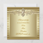 Elegante gouden feestelijke uitnodigingen (Achterkant)