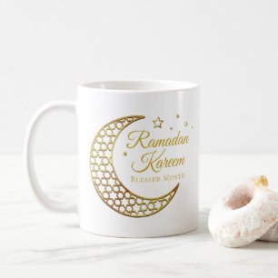 Elegante Gouden Filigraan Halve Maan Ramadan Karee Koffiemok