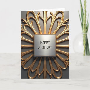 Elegante Gouden Filigraan Kaart