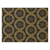 Elegante gouden filigraan pentacle wicca ster alta tafelkleed (Voorkant (Horizontaal))