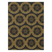 Elegante gouden filigraan pentacle wicca ster alta tafelkleed (Voorkant)