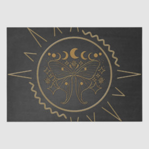 Elegante gouden filigraan vlinders. tissuepapier