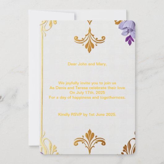 Elegante Gouden Fleur-de-Lis Kaart (Voorkant)