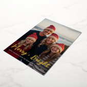 elegante gouden folie belettering Christmas Holida Folie Feestdagenkaart (Gedraaid)