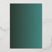 Elegante gouden folie Bloemen bruiloft uitnodiging (Achterkant)