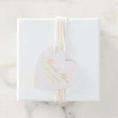 Elegante gouden folie bruiloft dank u | Foto Terug Bedankjes Labels (Met doos)