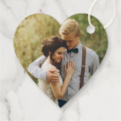 Elegante gouden folie bruiloft dank u | Foto Terug Bedankjes Labels (Achterkant)