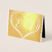 Elegante gouden folie bruiloft uitnodiging (Voorkant)