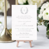 Elegante gouden folie crest blad monogram bruiloft folie uitnodiging